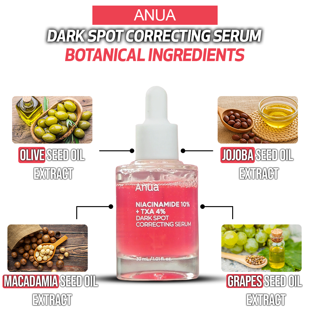 Anua Brightening & Anti-Aging Serum Protects & Evens Skin Tone with Niacinamide + SPF 30