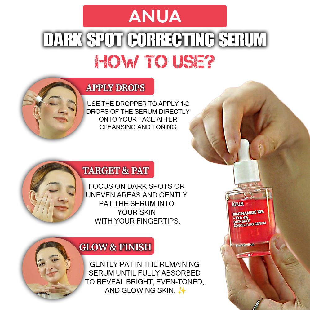 Anua Brightening & Anti-Aging Serum Protects & Evens Skin Tone with Niacinamide + SPF 30