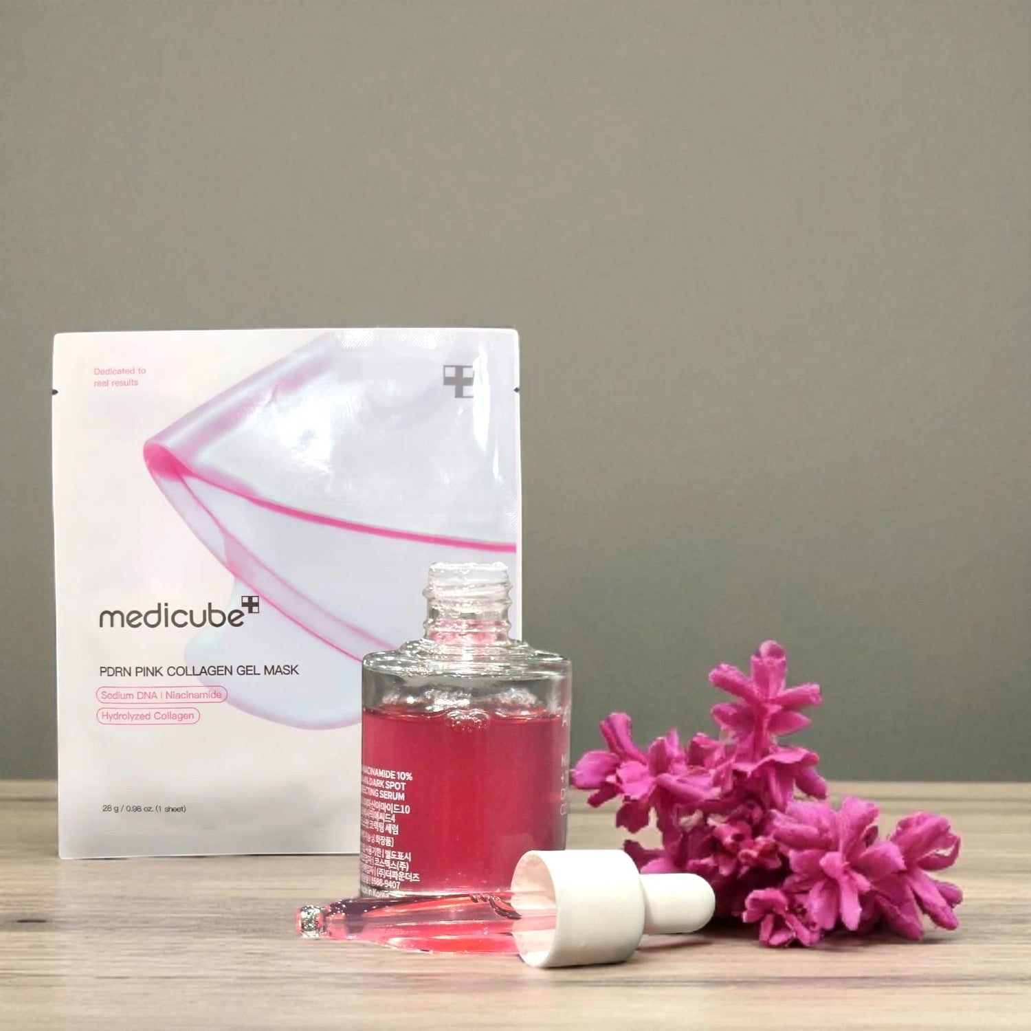 Anua face serum and Medicube face mask
