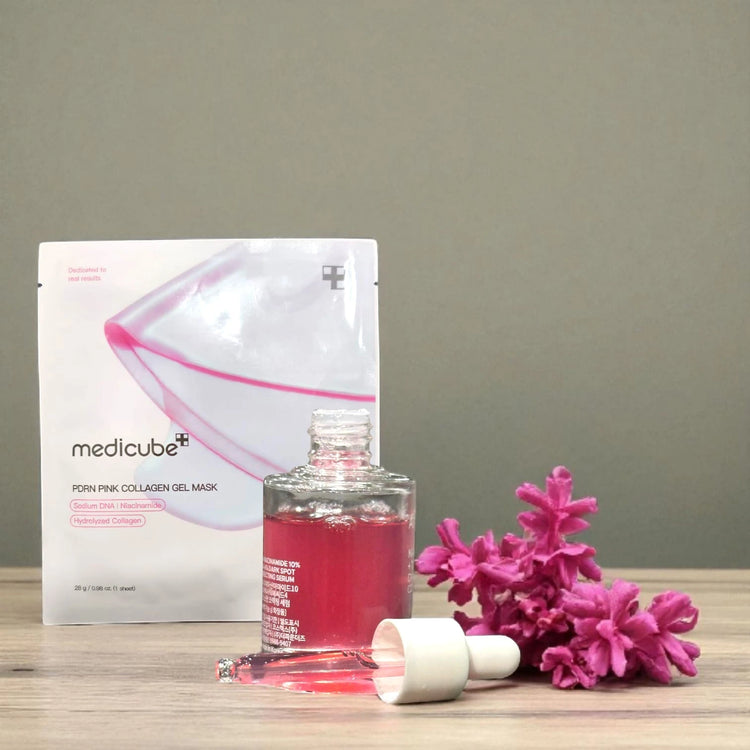 Anua face serum and Medicube face mask